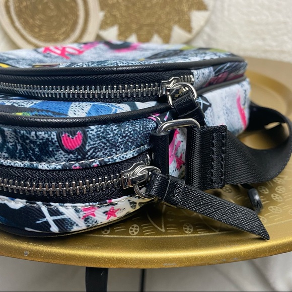 Dkny Bags Dkny Gigi Flight Crossbody Graffiti Double Zip Purse